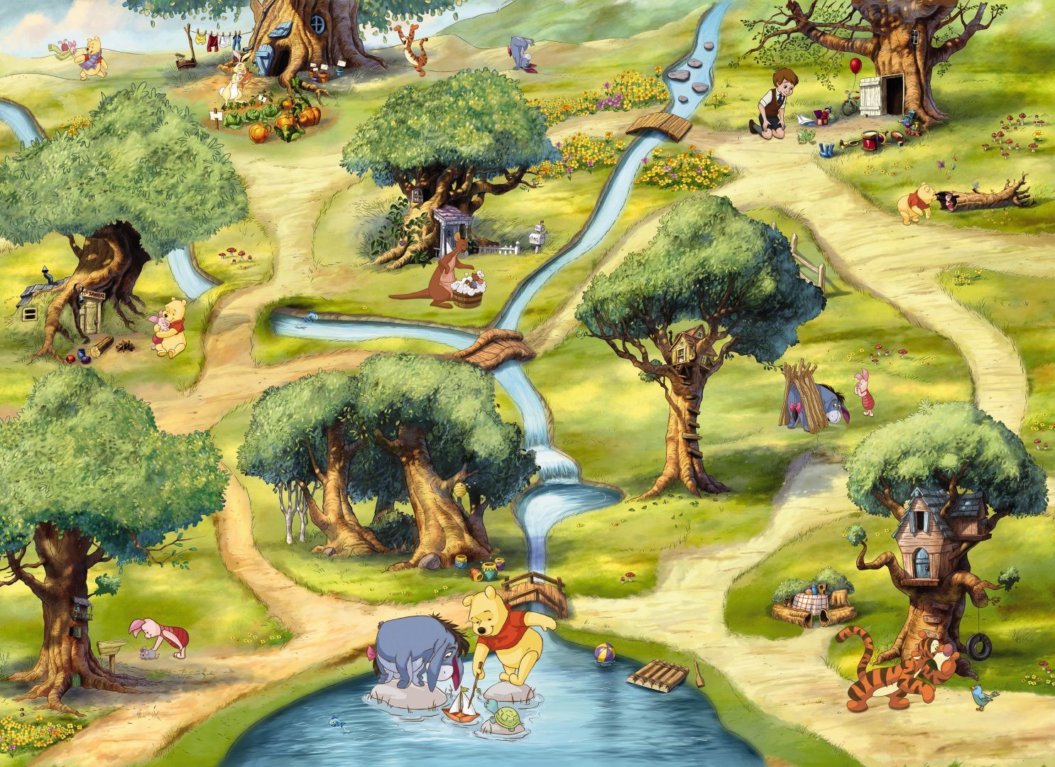 Игра путешествие в лес. Карта Стоакрового леса Винни пуха. Лес Винни пуха на карте. Стоакровый лес Винни пуха. Сказочный лес Винни пуха карта.