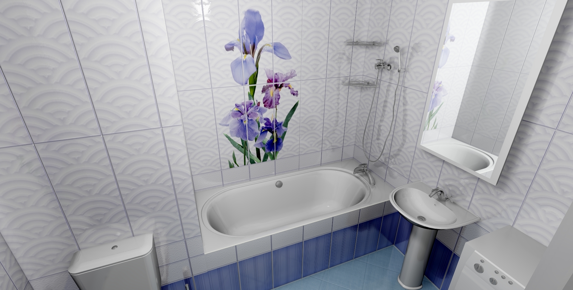 пластиковые панели для ванной комнаты дизайн
