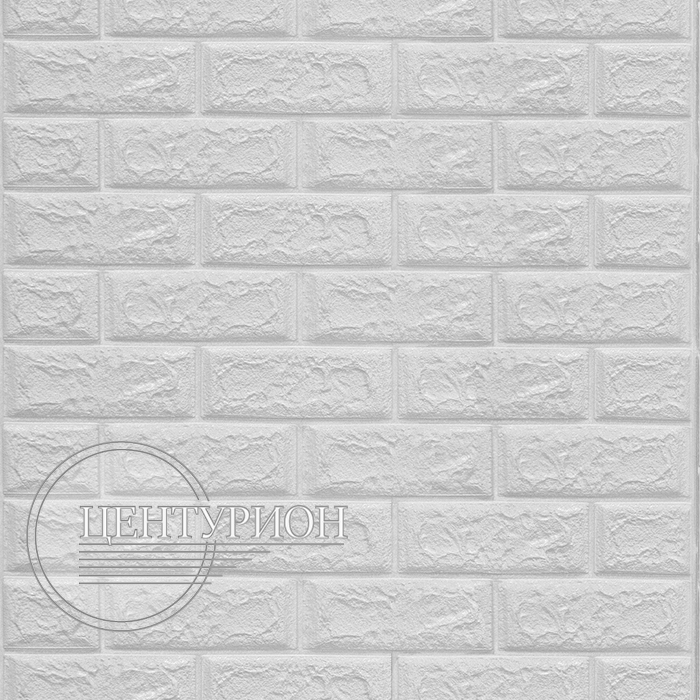 Самоклеющиеся стеновые панели мягкие 3D Кирпич белый классический .