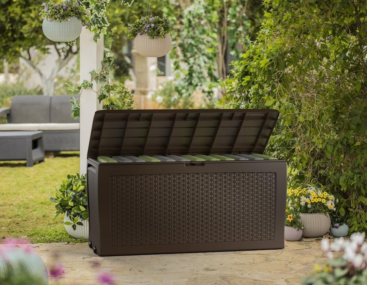 Ящик уличного хранения Keter Samoa Rattan Box коричневый купить