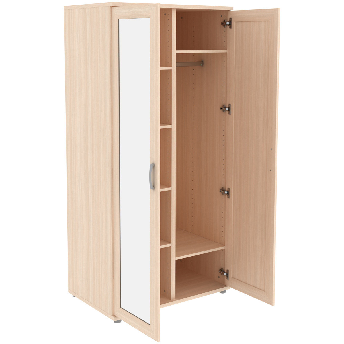 шкаф модульный для одежды лдсп на 2 отделения 530х400х1860