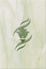 Керамическая плитка Березакерамика (Belani) Декор Елена цветок зеленый 