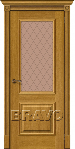 Двери Межкомнатные Вуд Классик-15.1 Natur Oak Bronze Сrystal 