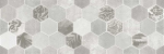 Керамическая плитка Lasselsberger Ceramics Настенная плитка декор Гексацемент 1664-0197 светло-серая 
