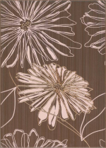Керамическая плитка Березакерамика (Belani) Декор Ретро цветок 2 коричневый 