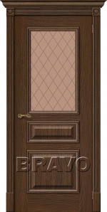 Двери Межкомнатные Вуд Классик-15.1 Golden Oak Bronze Сrystal 