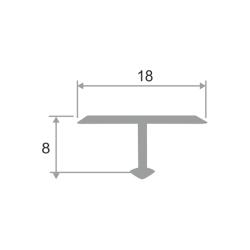 Профиль алюминиевый ламинированный Т-образный ПТ-18