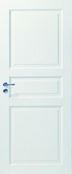 Дверь белая массивная 3-х филенчатая глухая №101