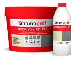 Паркетная химия Homakoll Двухкомпонентный полиуретановый клей Homakoll PU 797 Prof 