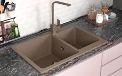 Мойка кухонная Gama Stone GS13 терракот 307