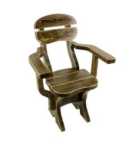 Стул-кресло деревянный с ручками Массив