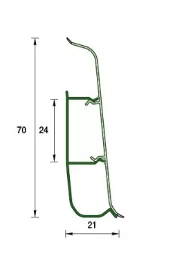 Плинтус ПВХ Ideal Деконика Д-П70 294 Орех Антик