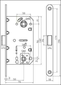 Защёлка сантехническая магнитная WC-5096 MAG White