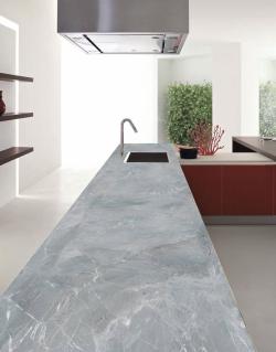 Столешница FS121/2 S10/1 Лацио голубой 3000*600*38 мм 1 завал матовая