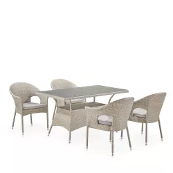 Набор мебели 4+1 T198C/Y79C-W85 4 Pcs Latte