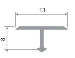 Профиль алюминиевый Т-образный ПТ-13