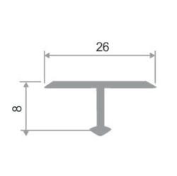 Профиль алюминиевый Т-образный ПТ-26