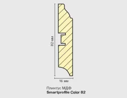 Плинтус МДФ SMARTPROFILE Color Венге 82