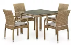 Набор мебели 4+1 T257B/Y379B-W65 Light Brown