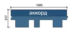 Финская черепица Аккорд серая