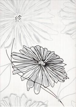 Декор Ретро цветок черный