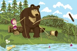 Маша и Медведь Рыбалка