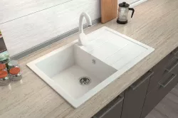 Мойка кухонная Gama Stone GS14 белый 331