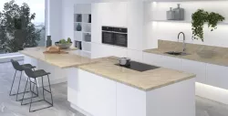 Столешница 100М Оникс бежевый 3050*600*38 мм 1 завал матовая
