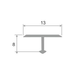 Профиль алюминиевый ламинированный Т-образный ПТ-13