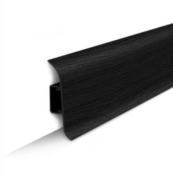 Пластиковый плинтус Классик Венге черный 302