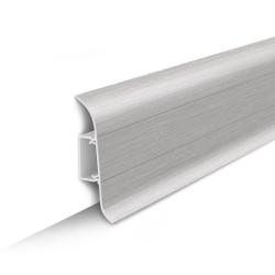 Пластиковый плинтус Классик Алюминий 186