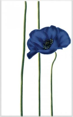 Декор Моноколор Маки Цветок синий 340012