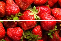 Панно стеклянное Beveled Tile Strawberry