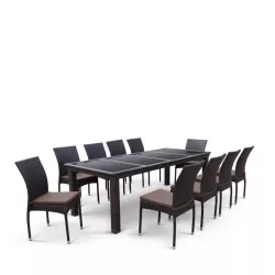 Набор мебели 10+1 T438/Y380A-W53 Brown 10pcs