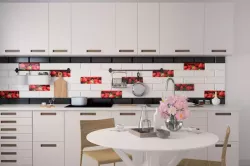 Панно стеклянное Beveled Tile Strawberry