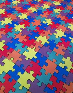 Бытовой  линолеум Puzzle Colour 050