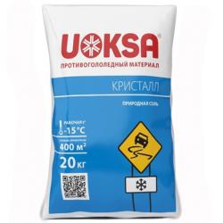 Противогололедное средство UOKSA Кристалл обеспыленная соль