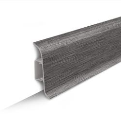 Пластиковый плинтус Классик Алюминий темный 187