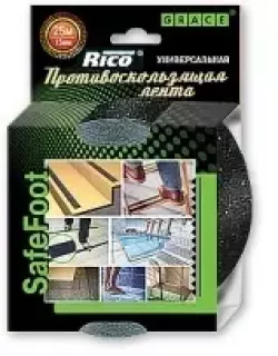 Противоскользящая лента Rico черная 25мм