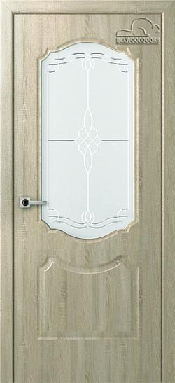 Дверь Перфекта Дуб Дорато полотно остекленное мателюкс белый
