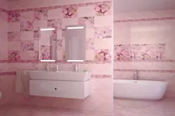Бордюр Букет розовый