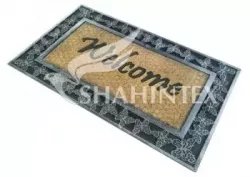 Коврик придверный резиновый с кокосом SHAHINTEX 45*75 SH10 серебро