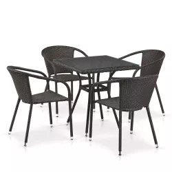 Набор 4+1 T282BNT/Y137C-W53 Brown 4Pcs