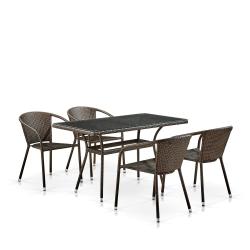 Набор мебели 4+1 T286A/Y137C-W53 Brown