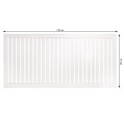 Экран радиатора реечный Deluxe 120*60 Ясень белый v532846