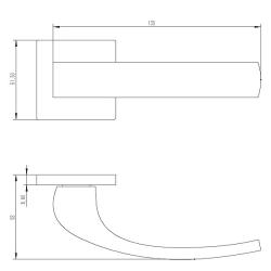 Дверная ручка Aceno A-28-40 Black