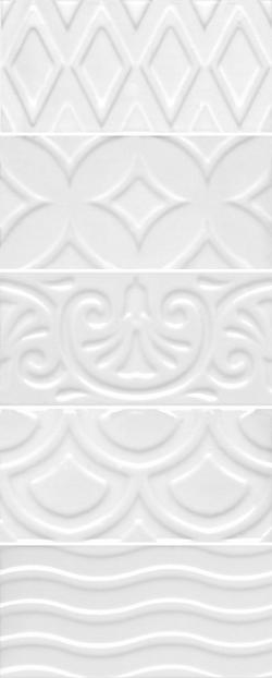 Плитка настенная Авеллино белый структура mix 16017