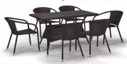 Набор мебели 6+1 искусственный ротанг T198D/Y137C-W53 Brown 6Pcs