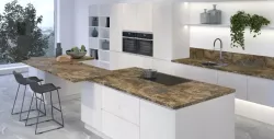 Столешница 412М Античный Маскарелло 3050*600*38 мм 1 завал R матовая