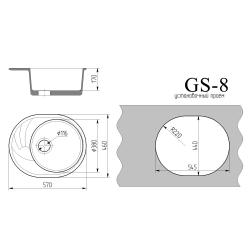 Мойка кухонная Gama Stone GS8 песочный 302